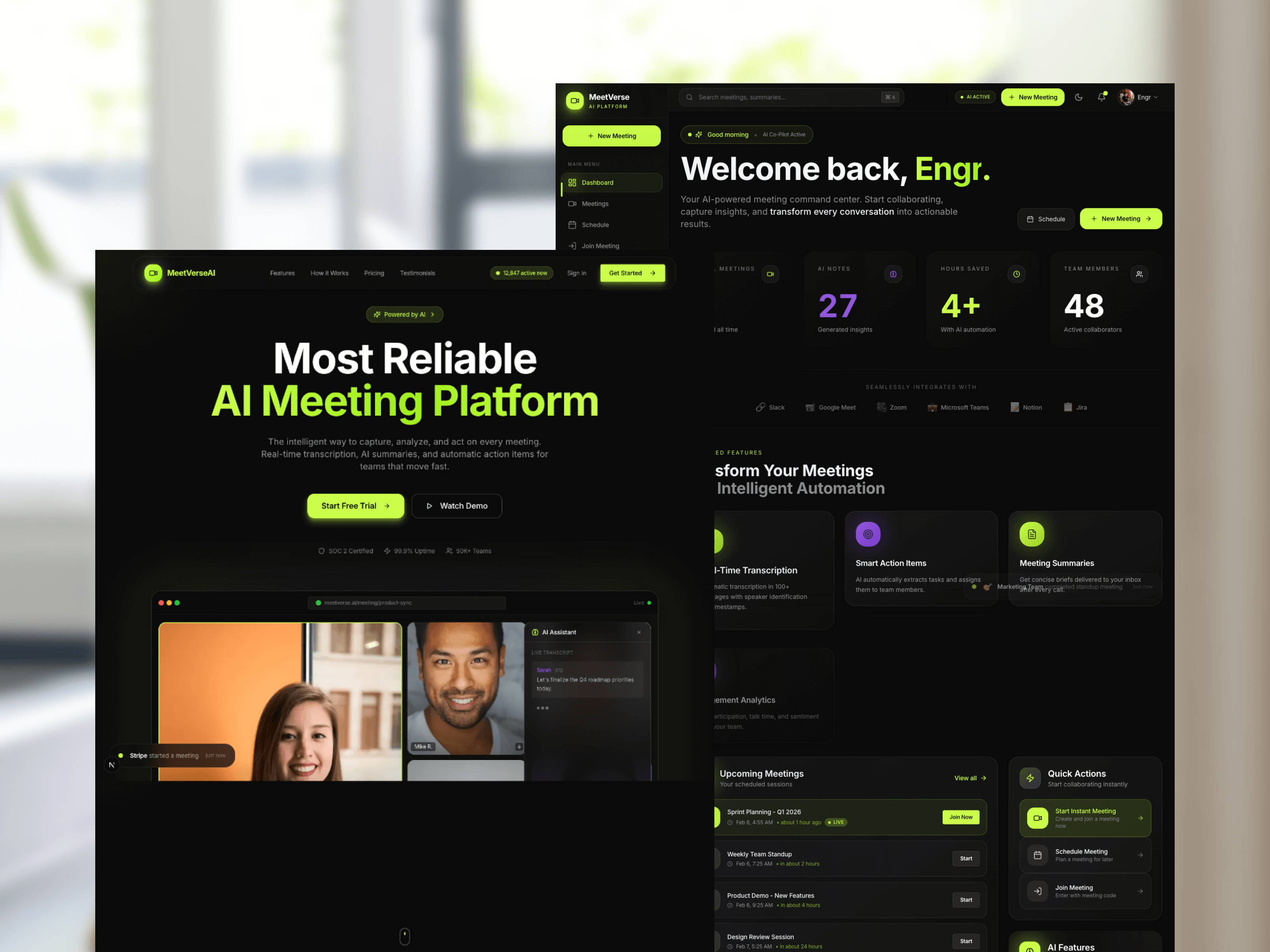 AI Meeting Platform for the Future of Work